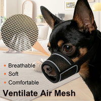 Dog Muzzle for Small Medium Large Dogs Soft Air Mesh Muzzles – Essentials for Dogs - Black / S (Snout 6¼"-7") - image 4