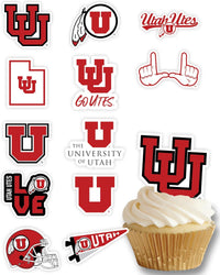 Ohio State Merch Cupcake Toppers & Decorations OSU Party Cake Decor - Utah Utes