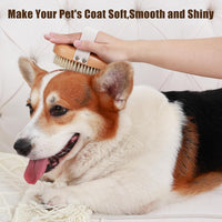 Soft Boar Bristle Pet Palm Brush for Short Haired Dogs and Cats - image 3