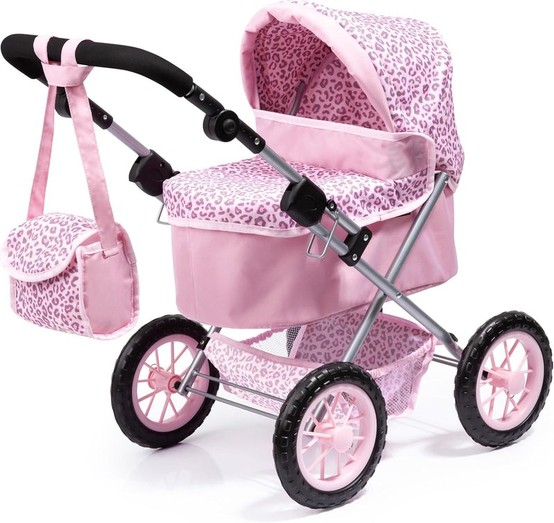 Bayer Trendy Doll Pram, Pink Animal Stroller for Dolls up to 18 in – Fun for Kids & Family