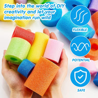 Frienda pool noodle bits, 50 colorful foam noodle pieces in assorted sizes - view 23