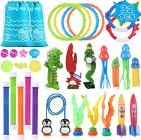 20Pcs Summer Pool Diving Swimming Toys for Kids Ages 3-12 - 32blue
