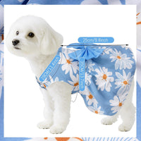 choyaxo Floral Dog Dress Cute Dog Skirt Pet Dress Summer Pet Clothes - Leaf / Small - image 2