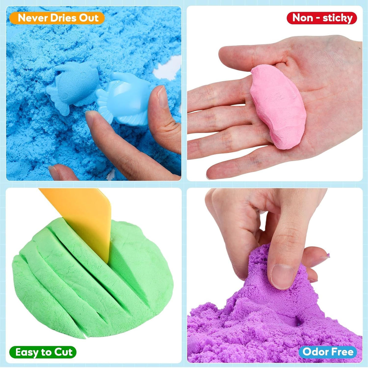FURWEY Play Sand, Kids Shaping Sculpting - 26.6LBS - image 3