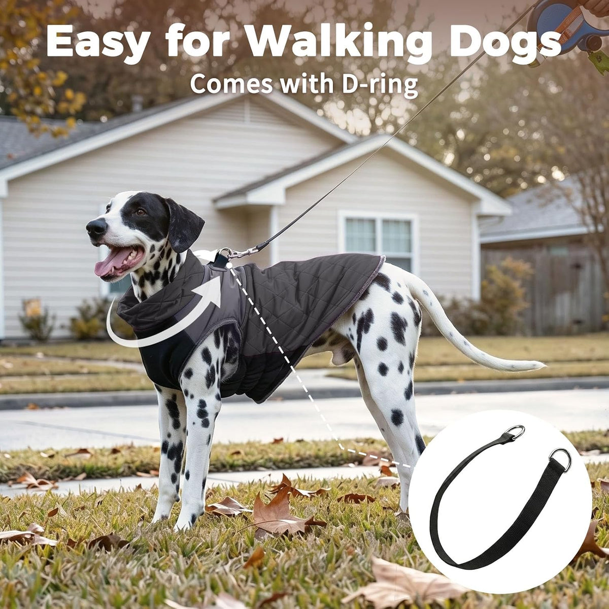 Winter Dog Coats for Small Dogs, Puppy Jacket with Harness - Black(Standard) / XXX-Large - image 4