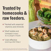 The Honest Kitchen Human Grade Dehydrated Grain Free Veggie, Nut & Seed Base Mix for Dogs - 7 Pound Box (Makes 12 Pounds)
