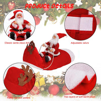 Santa Dog Costume, Dog Christmas Outfit, Riding Pet Costume - Santa / M(Neck:11.8-15" Chest:18.1-22.4") - image 3