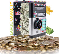 Piggy Bank for Kids Girls Boys with Password Code Lock Cash Coin Can - Black - image 3
