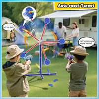 Rocket Shooting Games Toys with Rotating Target 2 Toy Guns 20 Foam - Multi-colored - image 2