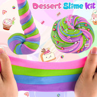 LAWOHO 18 pack butter slime kit for girls with slime add-ins and charms - view 18