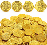 AiFanS 320 plastic gold pirate coins in 4 patterns