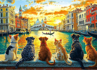1000 Piece Jigsaw Puzzles for Adults, Lakeside Cabin with Letter – Fun for Kids & Family - Yellow - Grand Canal Venice / 27.5" X 19.7"