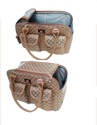 Hubulk Dog Carrier Bag Pet Tote Bag Doggie Handbag Cat Purse Puppy - 13.7"L x 7.0"W x 10.0"H / Khaki - image 4