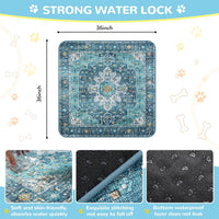 Lahome Botanical Washable Reusable Pee Pads for Dogs, 36x48 - Blue / 3FT x 3FT (Pack of 2) - image 2