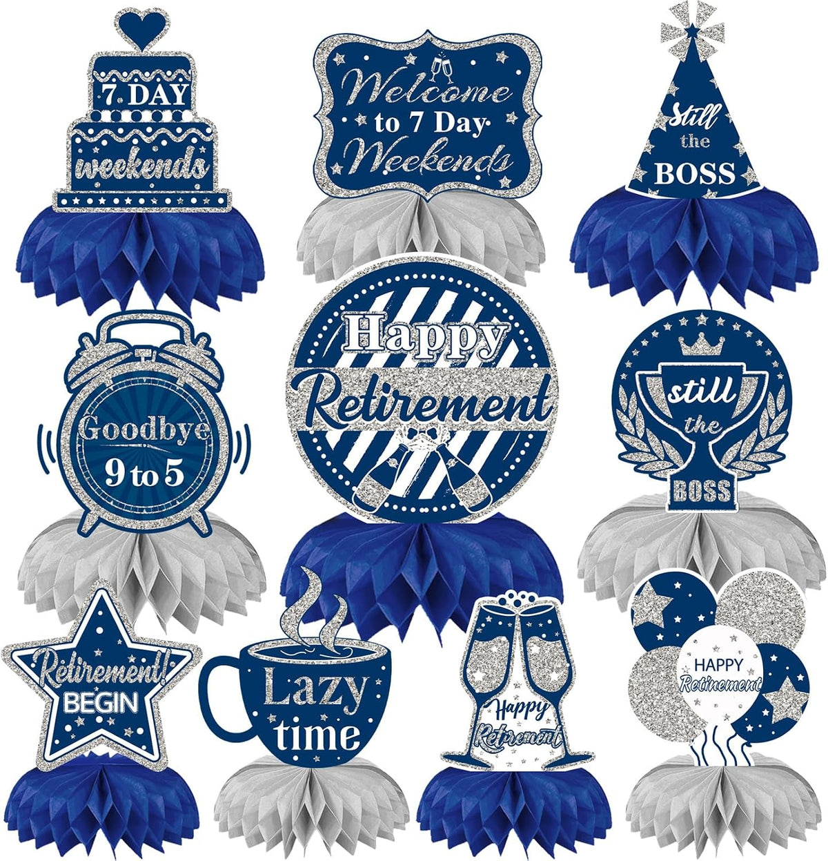 10 Pcs Retirement Party Decorations - Retirement Style A