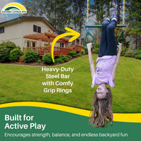 Eastern Jungle Gym Heavy-Duty Ring Trapeze Bar Combo – Fun for Kids & Family - image 2