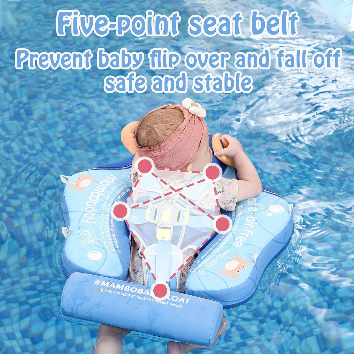 Mambobaby Float with Canopy & Tail - Blue (Crab) - image 4