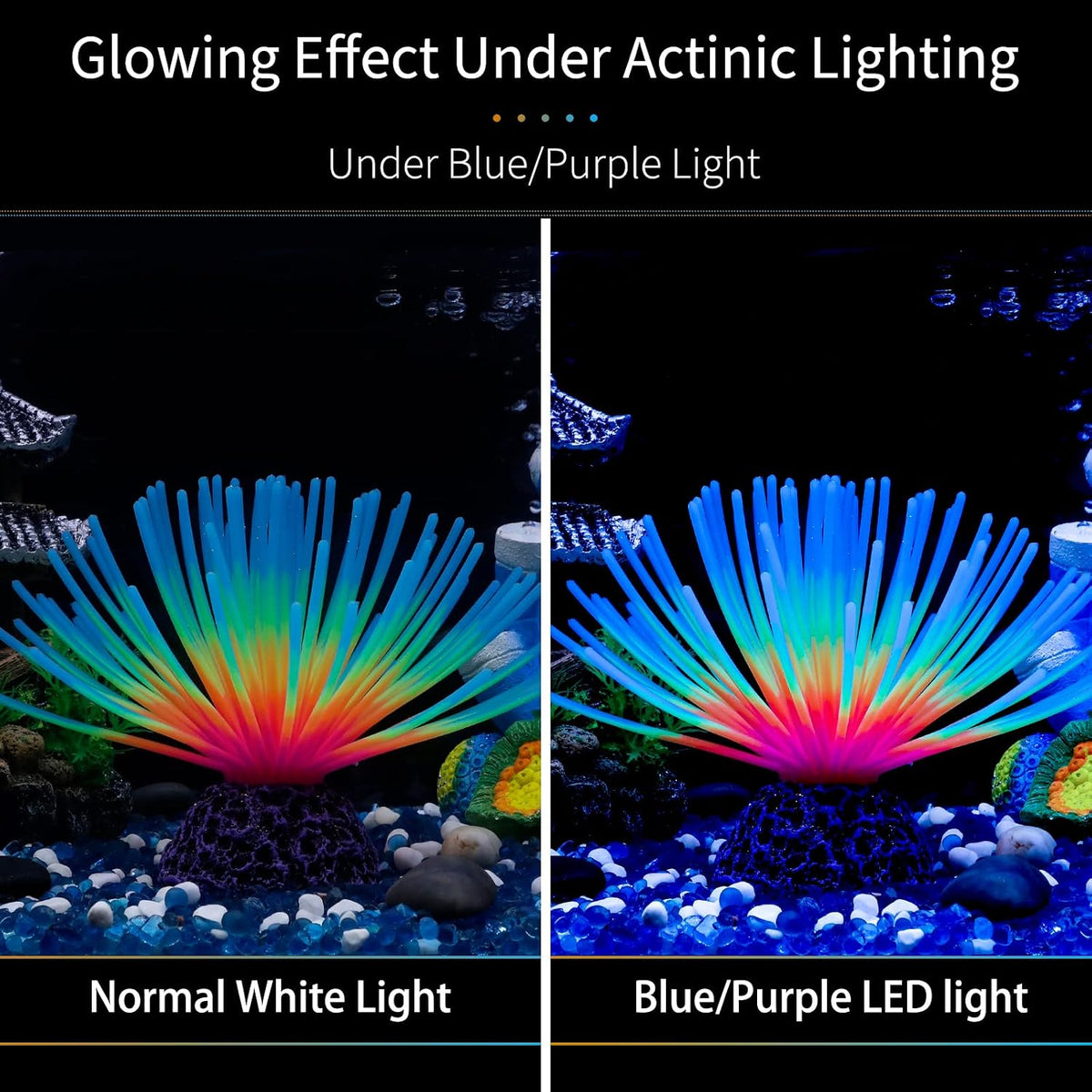 Uniclife Aquarium Imitative Rainbow Sea Urchin Ball Artificial - Blue Sea Urchin - image 4