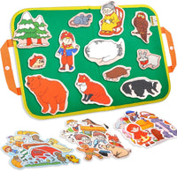 CHEFAN Felt Board for Toddlers, Felt Story Board - The Little Red Riding Hood &3 Other Stories