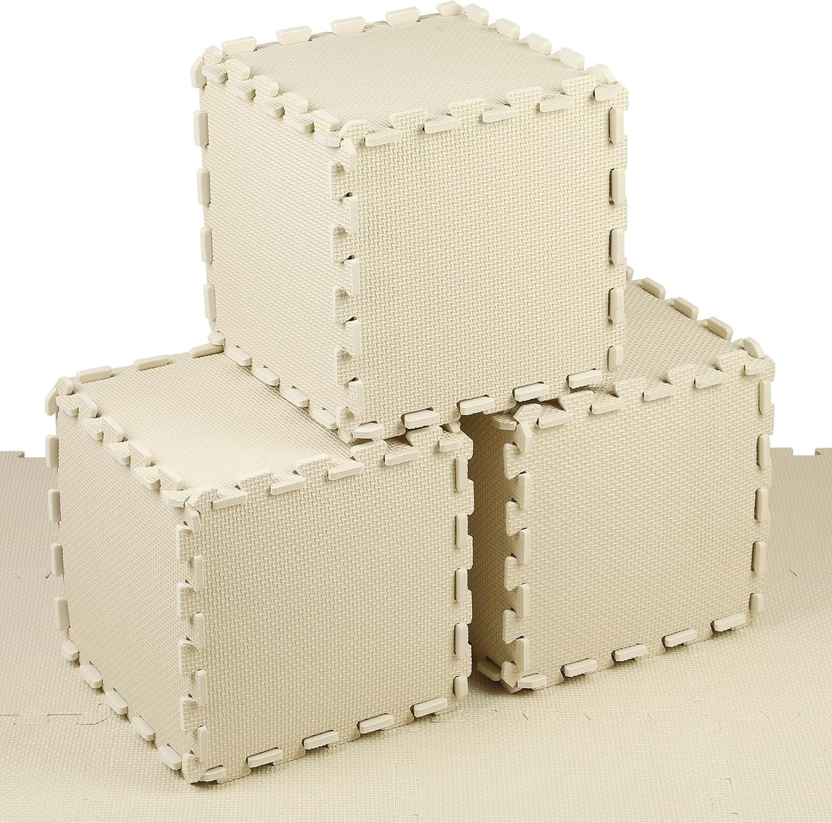 Nuanchu 60 PCS Kids Foam Puzzle Mat, Cream - White - image 4