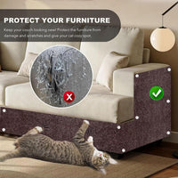 Self-Adhesive Cat Scratching Mat - Brown / 78.7"X15.8" - image 2