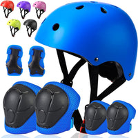 Toddler Kids Bike Helmet Set with Knee Elbow Pads - Blue / Small: 20.1"-21.2"/51-54cm