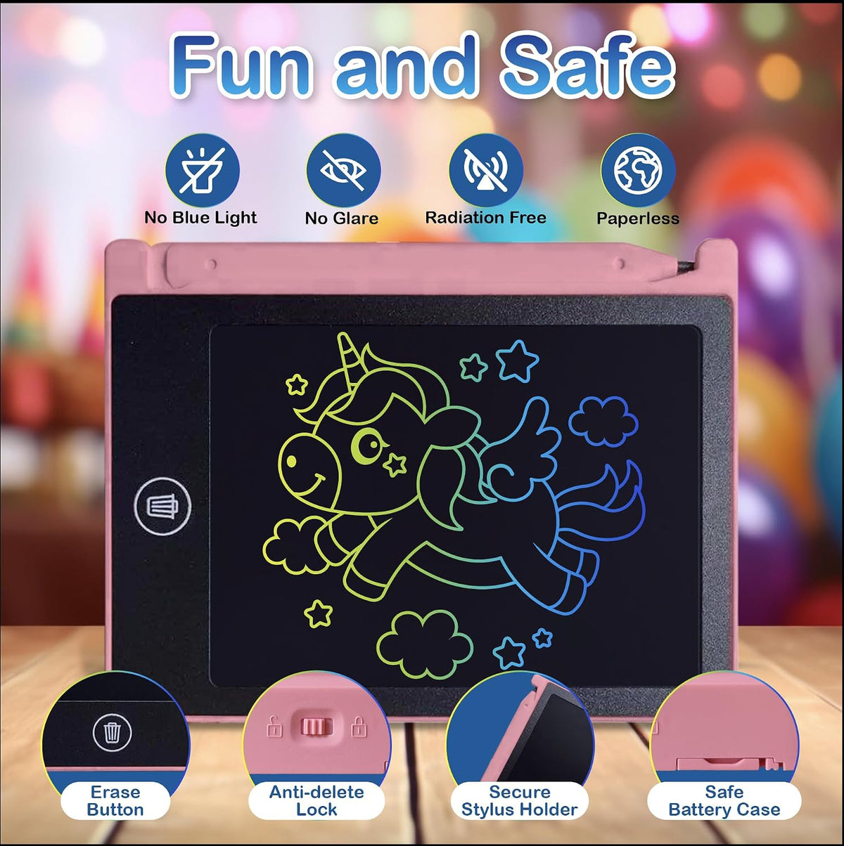 Playtapus Party Favor Mini LCD Writing Tablet for Kids - 6 Pack - image 2
