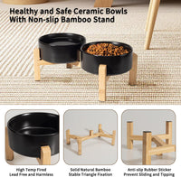 Elevated Ceramic Dog Bowl - Black / Small - image 3