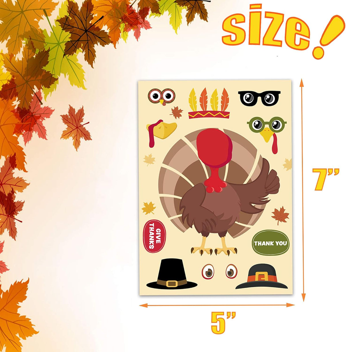 Pumpkin Decorating Kit, 24 Sheets Halloween Pumpkin Stickers Decorations – Fun for Kids & Family - Thanksgiving - image 2