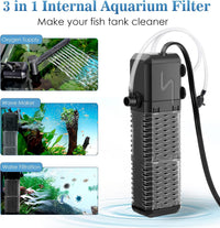 AQQA Submersible Aquarium Filter - M(211GPH-9W) - image 2