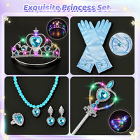 STOPKLAS 7-piece princess dress up set in pink with light-up tiara, wand and gloves - view 7