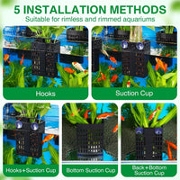 2026 Latest Upgraded Aquarium Plant Holder Adjustable Height - Black-2 Pack - image 4