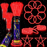 ILHSTY 100 pack green 8 inch glow sticks with connectors for necklaces - view 3