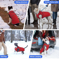 MIGOHI Warm Dog Coat Waterproof Winter Dog Jacket, M - Red / Medium - image 4