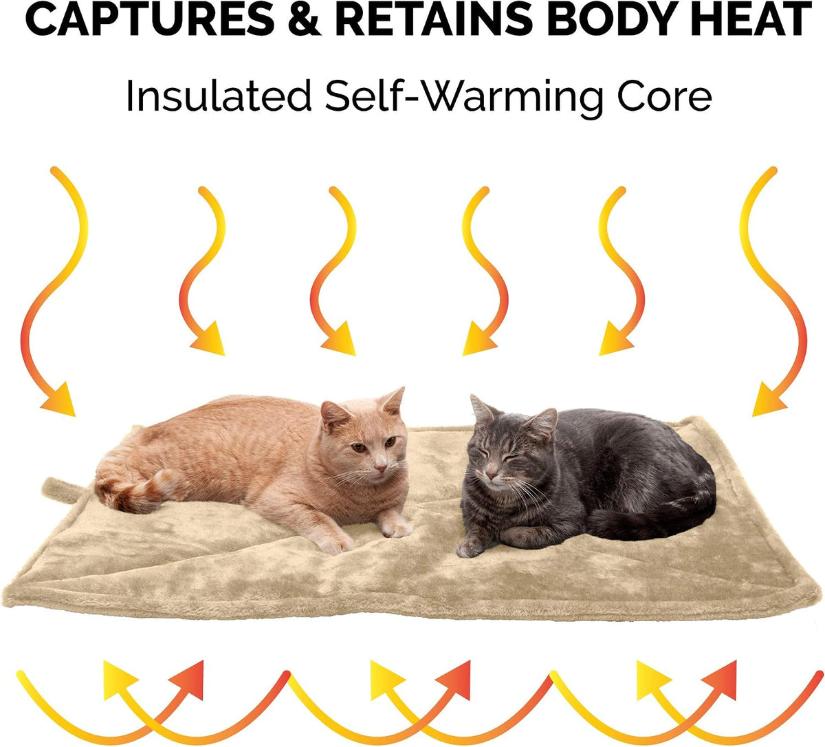 FurHaven ThermaNAP Self Warming Cat Mat - Large - 36"L x 24"W (Pack of 2) / 크림 - image 4