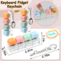 2 PCS Keyboard Fidget Toy - Four Colors - Pink Orange Blue / General - image 2