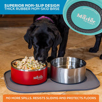 Master Pet Supply Stainless Steel Dog Bowls 128 oz Heavy Duty Aqua Sky – Essentials for Dogs - Aqua Sky / 16 Cups (128 oz) - image 3