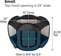 FurHaven Soft-Sided Dog & Cat Playpen - Sailor Blue / Small - image 2