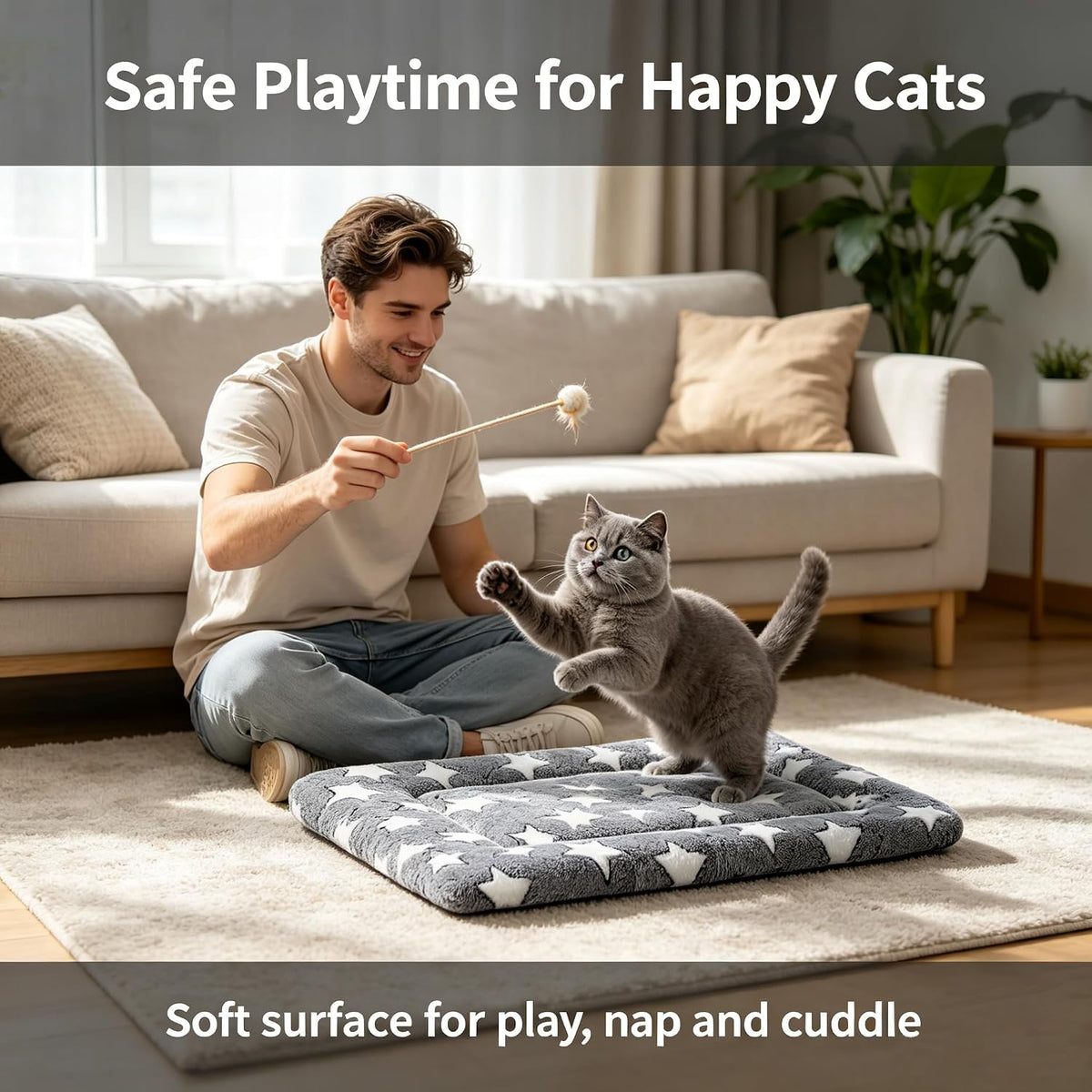 Dog Bed Mat,Reversible & Ultra Soft Kennel Pad-Machine Washable Pet Bed for Dogs & Cats-All-Weather - 18.0" L x 14.0" W x 1.5" Th / Gray - image 4