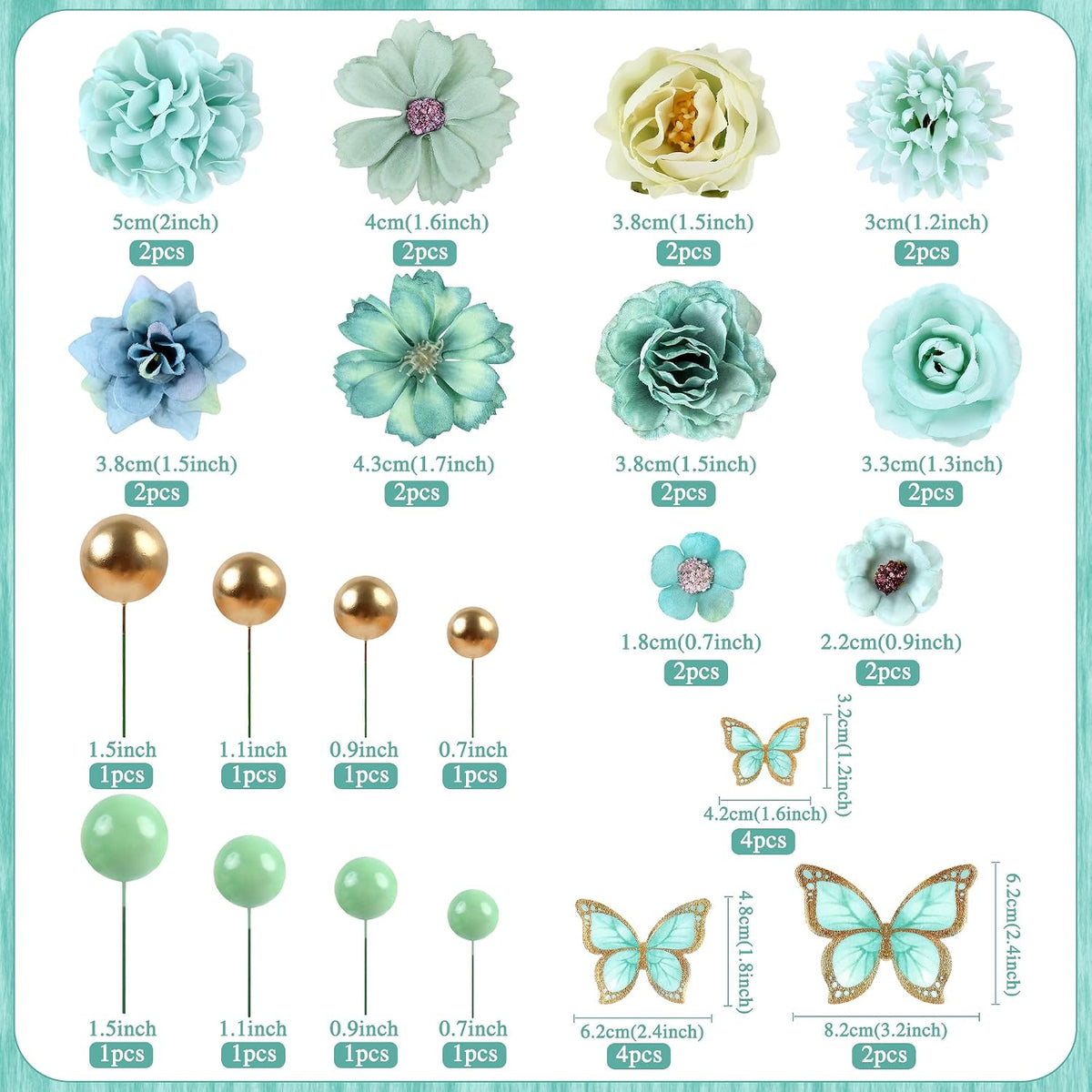 30Pcs 2D Waterproof Swallowtail Butterfly Cake Topper Transparent - Not Edible / Mixed Colors2 - image 2