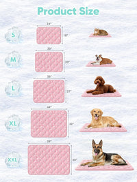 Dog Cooling Mat 2.0, Ocean Blue - XX-Large / Pink - image 4