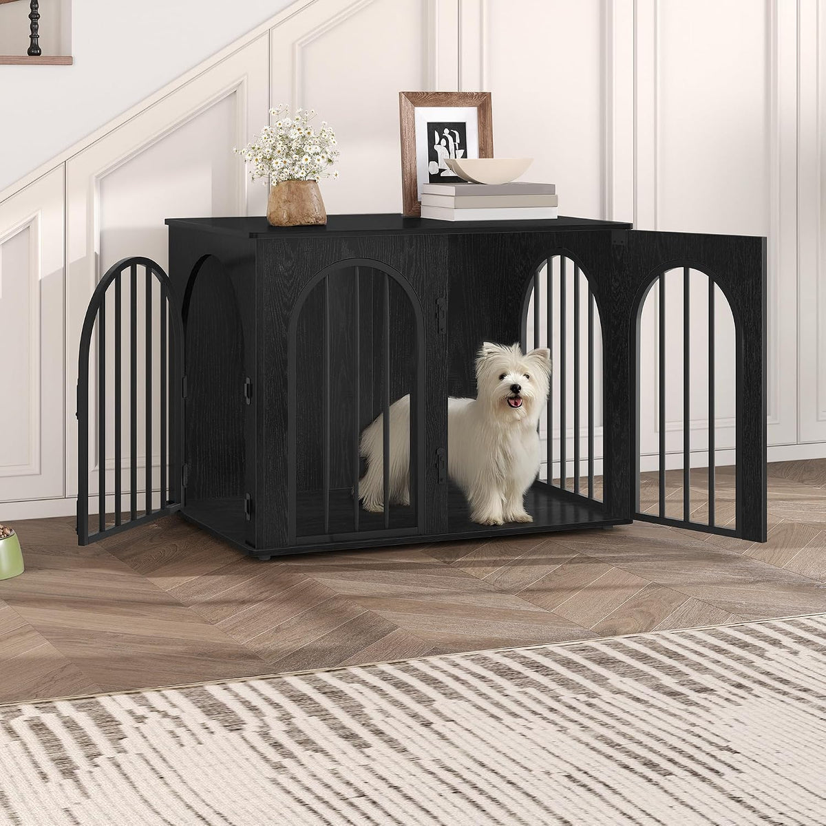 Hzuaneri 31.5 in Dog Crate Furniture - Black / 31.5"L x 22.0"W x 24.0"H - image 3