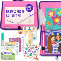 Totebook kids travel activity kit with tethered dry erase markers and ocean theme activity book - view 6