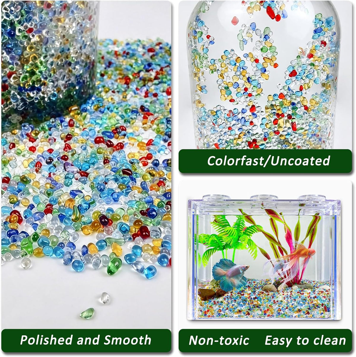 BXI 2.2 Lbs Small Aquarium Substrate Gravel Sand - Oceanic Mix‌ / 2.2 lbs, 0.04''-0.12''(Mini) - image 3
