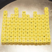 22MM Rounded Blank Six Sided Dice Lianshi Teaching Created Sesources - 100Pcs / Yellow - image 2