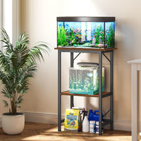 Snughome 10-20 Gallon Fish Tank Stand - Rustic Brown / 10 Gal-2 Tier - image 4