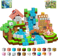 SSAWER 48 piece magnetic blocks travel set with colorful building cubes - view 8