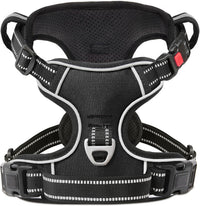 Timos Dog Harness, No Pull Large Sized with 3 Buckles - X-Large / Lock Black