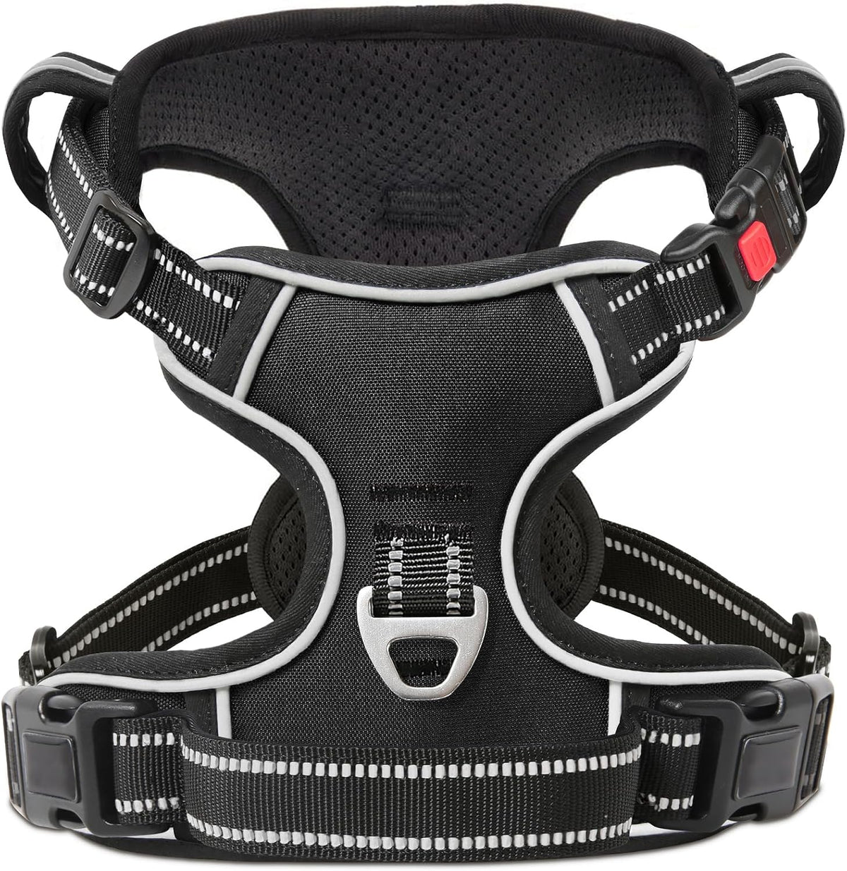 Timos Dog Harness, No Pull Large Sized with 3 Buckles - X-Large / Lock Black