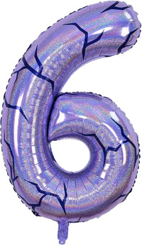 40'' Purple K-pop Number 5 Balloon for Girl 5th Birthday Party - Purple / Number 6 - XXL